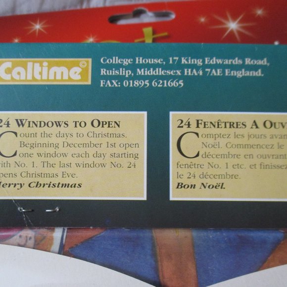 Lot of 2 Christmas Nativity Advent Calendars Made in England by Caltime - Picture 6 of 7